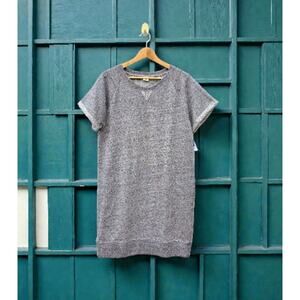 NWT Gap Gray Sweatshirt Tunic Short Sleeve Dress M